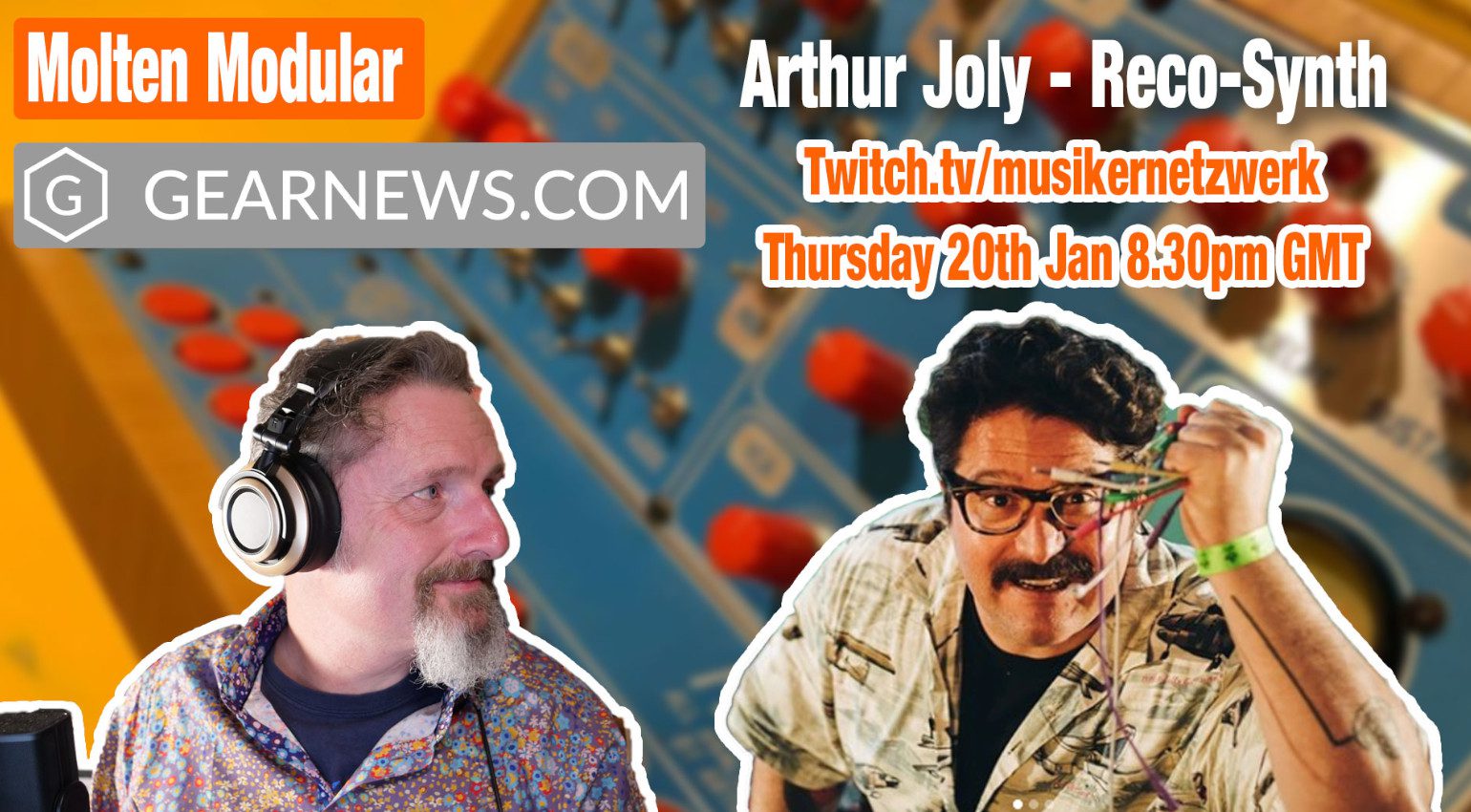 Interview en direct sur Twitch avec Arthur Joly/Reco Synth le 20 janvier à 20h30 UK/15h30 HE !
