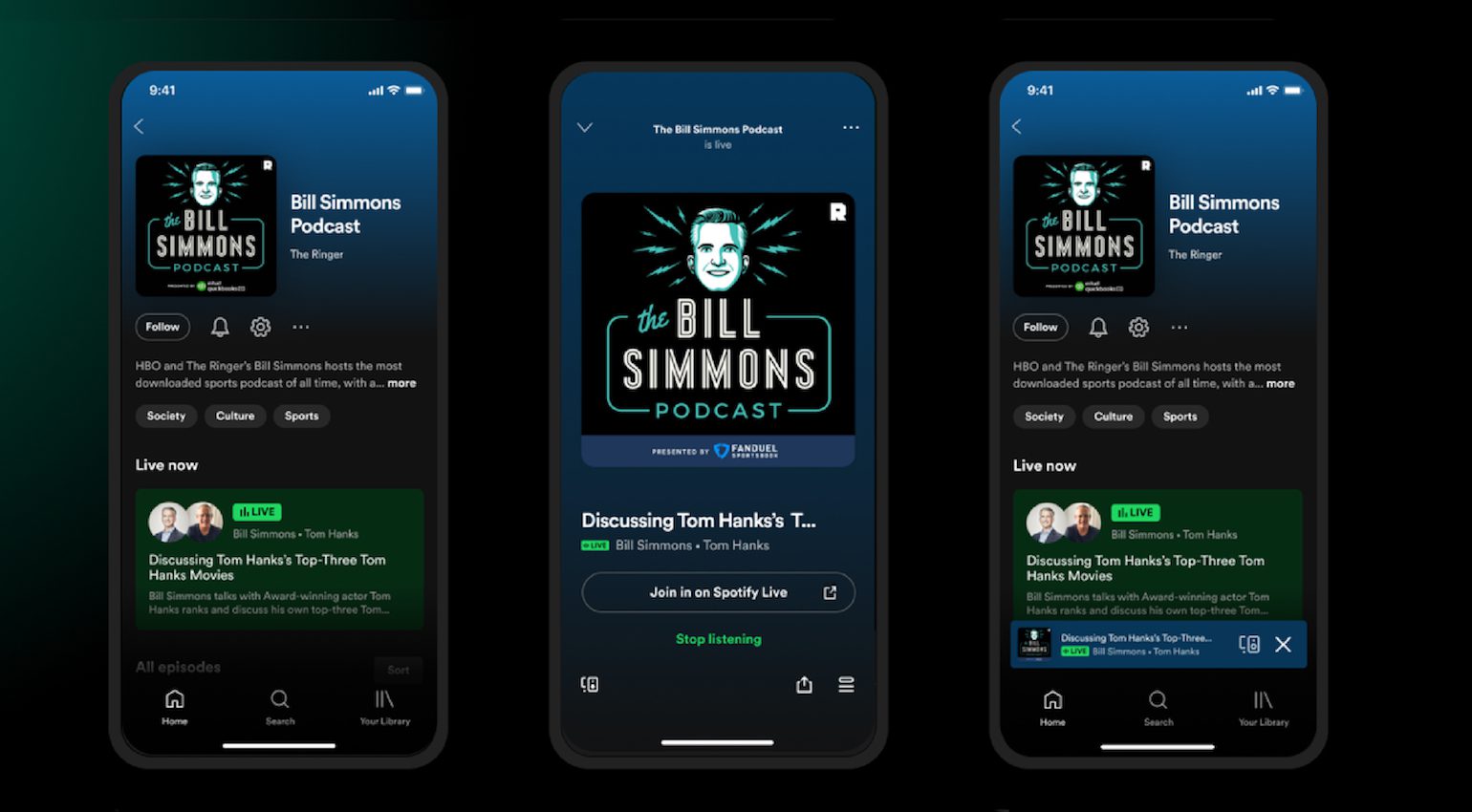 Spotify Greenroom devient Spotify Live, avec des fonctionnalités audio en direct supplémentaires