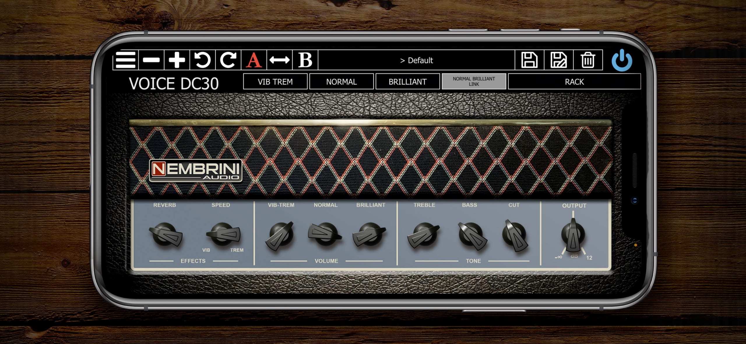 Nembrini Audio Voice DC30 Amplificateur de guitare à valve iPhone:Version iPad