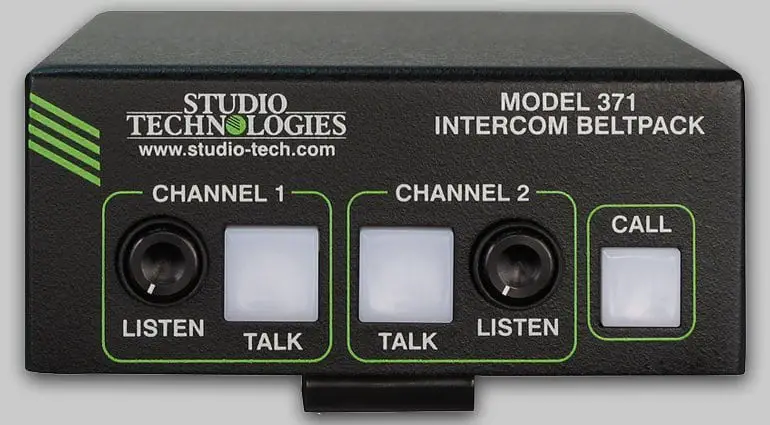 Studio Technologies Model 371 Intercom (Front) Dante Comms