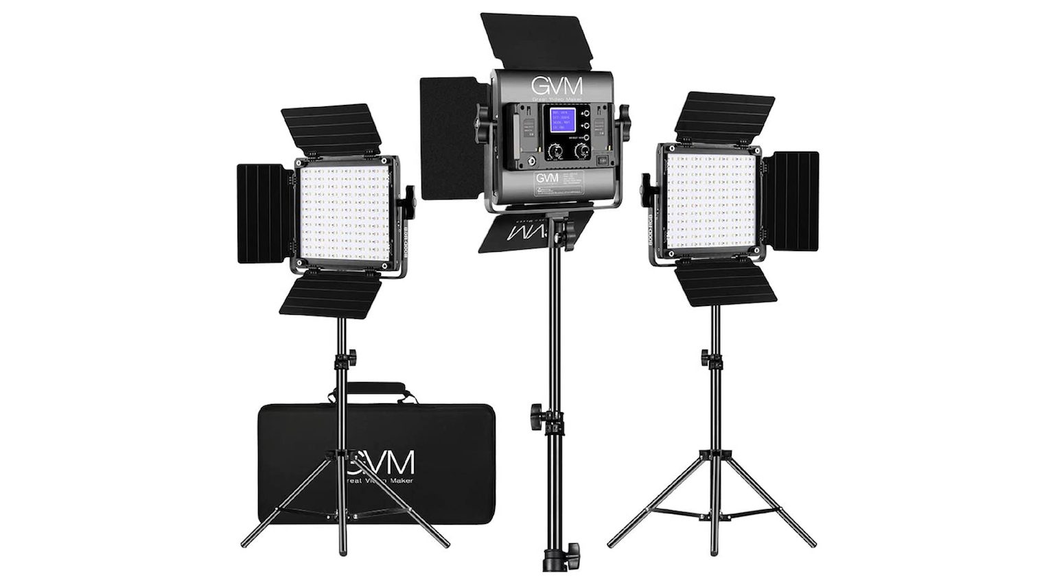 Kit d'éclairage vidéo LED RVB GVM