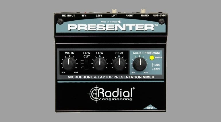 Radial se lance dans l'audio de présentation avec son mélangeur petit format Presenter