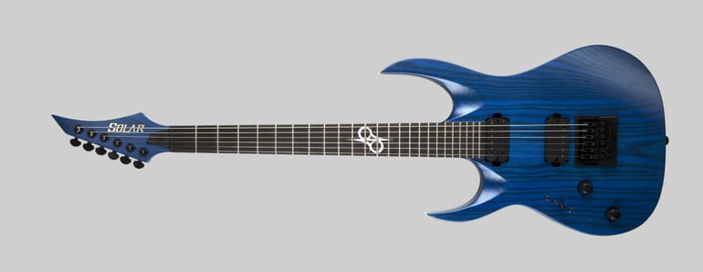 Solar Guitars A1.6ET LH – Trans Blue Matte (Gaucher)