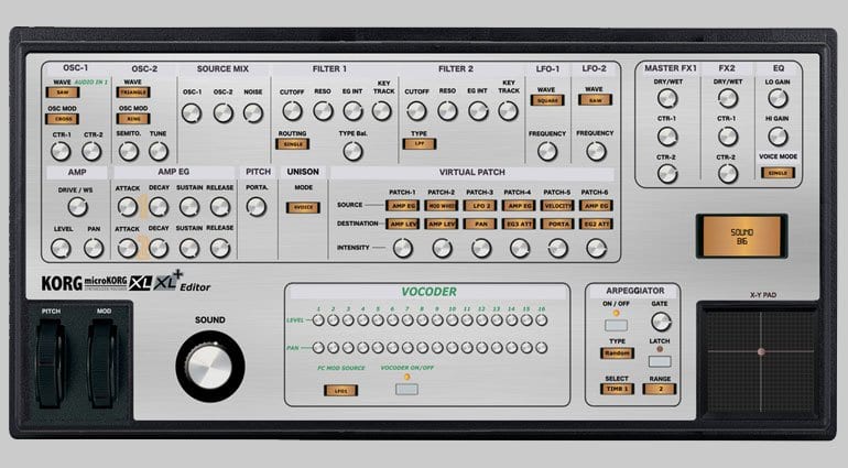 Momo MicroKorg XL and XL+ Editor