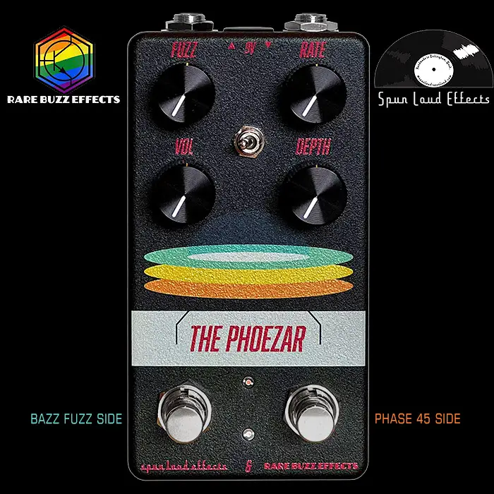 Rare Buzz Effects collabore avec Spun Loud Effects pour le tueur The Phoezar Spaced Out Fuzz-Phaser Pedal