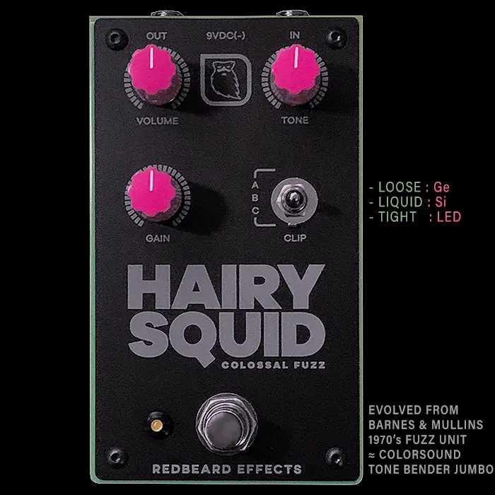Redbeard Effects libère un Monster 3-Voice Fuzz - le bien nommé Hairy Squid