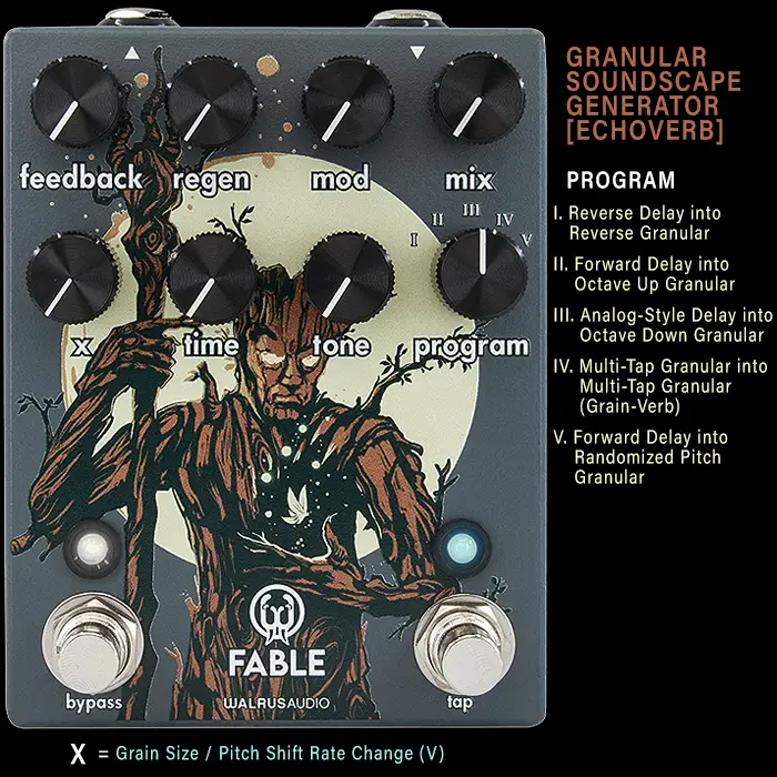 Walrus Audio lance le délai et la réverbération Fable Granular Soundscape Generator dans le même format que son récent Lore