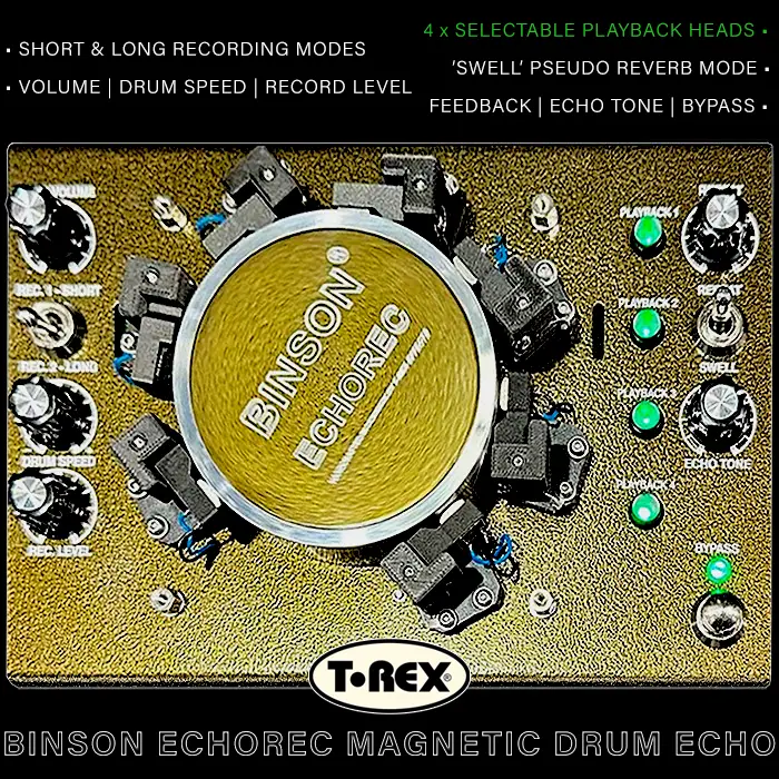 La superbe réplique moderne de l'édition finale de T-Rex du Binson Echorec Magnetic Drum Echo vole la vedette au NAMM 2023 après 8 ans de R&D