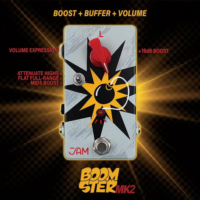 Jam Pedals libère son Boomster MK2 plus raffiné et plus perfectionné - Buffer, Booster et Volume Pedal