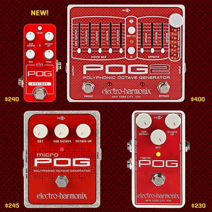 Electro-Harmonix complète sa série POG avec une nouvelle édition Pico à 5 commandes qui est plus puissante que ses grandes sœurs Micro et Nano