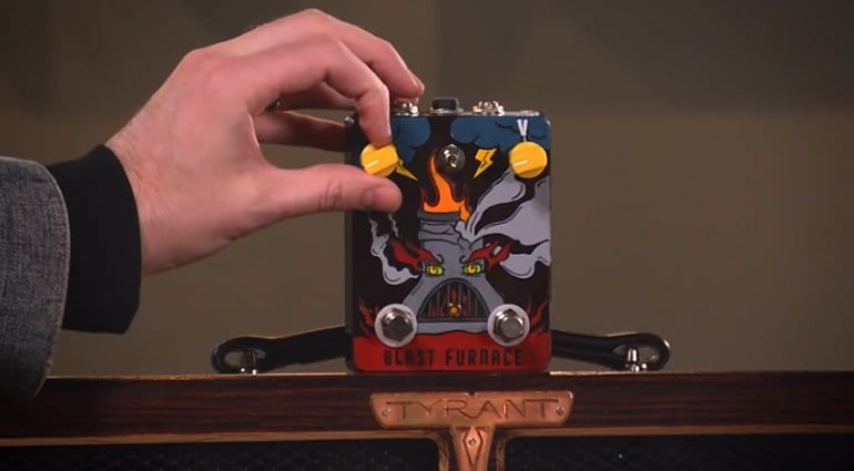 Fuzzrocious Pedals Blast Furnace gated fuzz pedal with delay