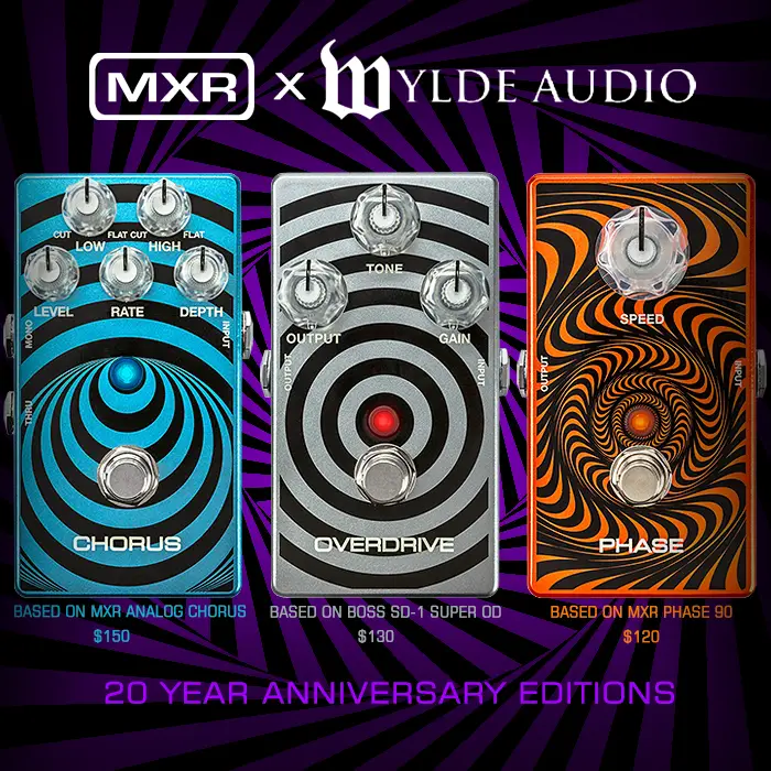 Guitar Pedal X - GPX Blog - MXR célèbre les 20 ans de sa collaboration Zakk Wylde avec des rééditions de son Wylde Audio Trifecta