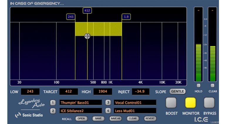 Un nouveau plugin sympa : ICE de Sonic Studio – pour ces urgences audio