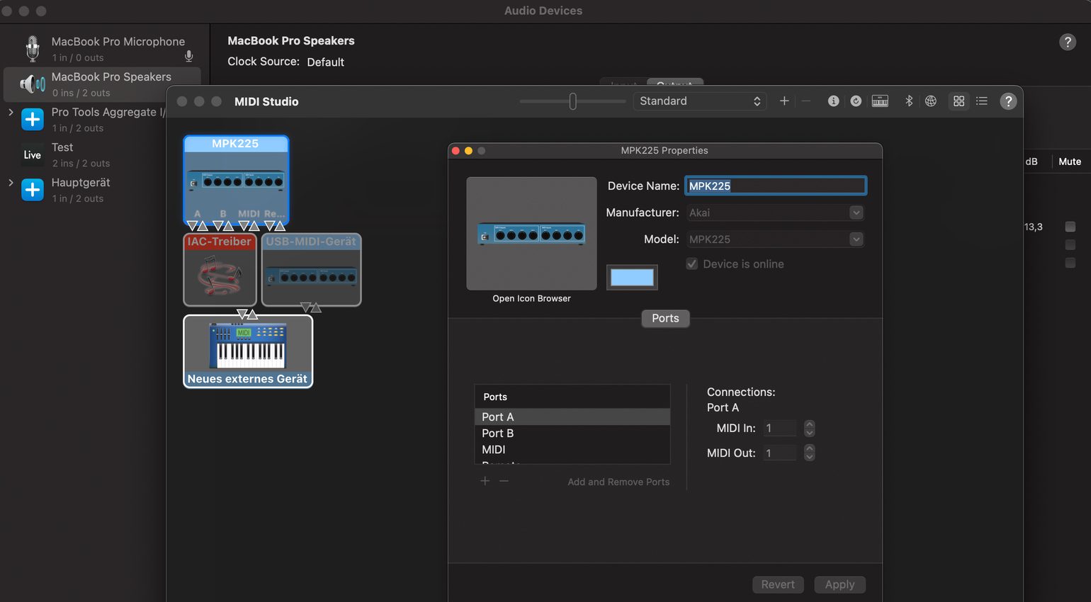La « Configuration Audio MIDI » est incluse dans macOS.