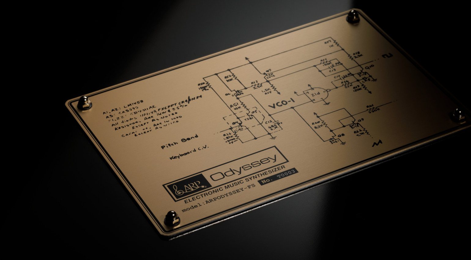 Plaque signalétique Korg ARP Odyssey