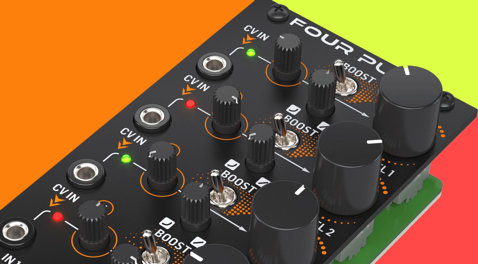 Eurorack Module Behringer FOUR PLAY : Module Au Nom Effronté Quad VCA Eurorack Audio Mixer
