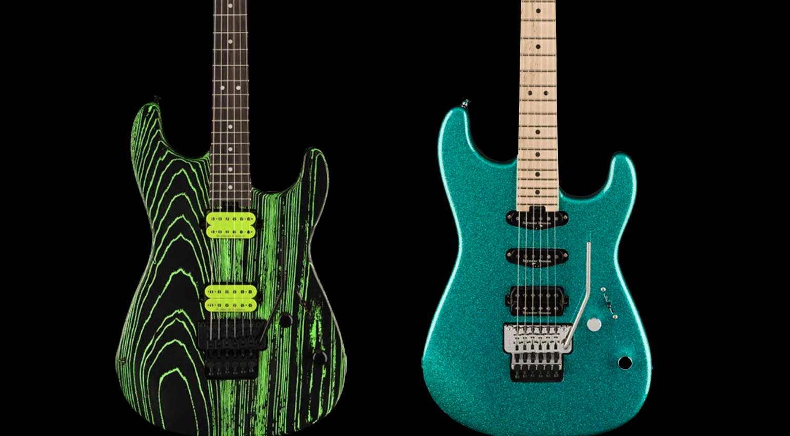 Charvel Green Glow et Aqua Flake Pro-Mod San Dimas Modèles