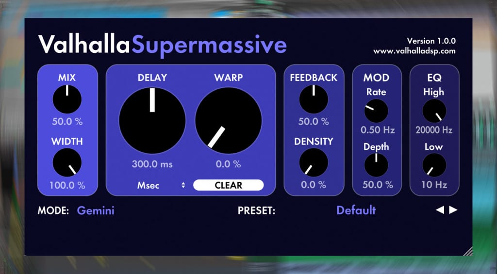 Valhalla dsp supermassive retard
