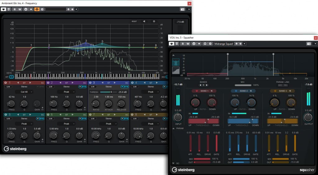 Cubase Pro 11 Fréquence 2 et Squasher