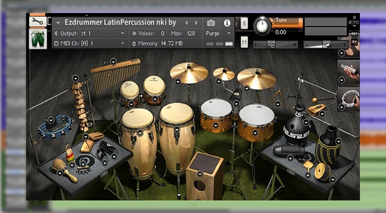 Toontrack latin cubain percussion ezx échantillon pack gui