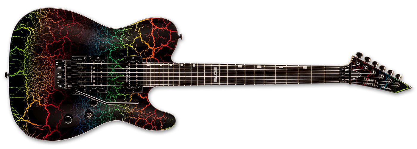 ESP LTD '87 Réédition Série Rainbow Crackle