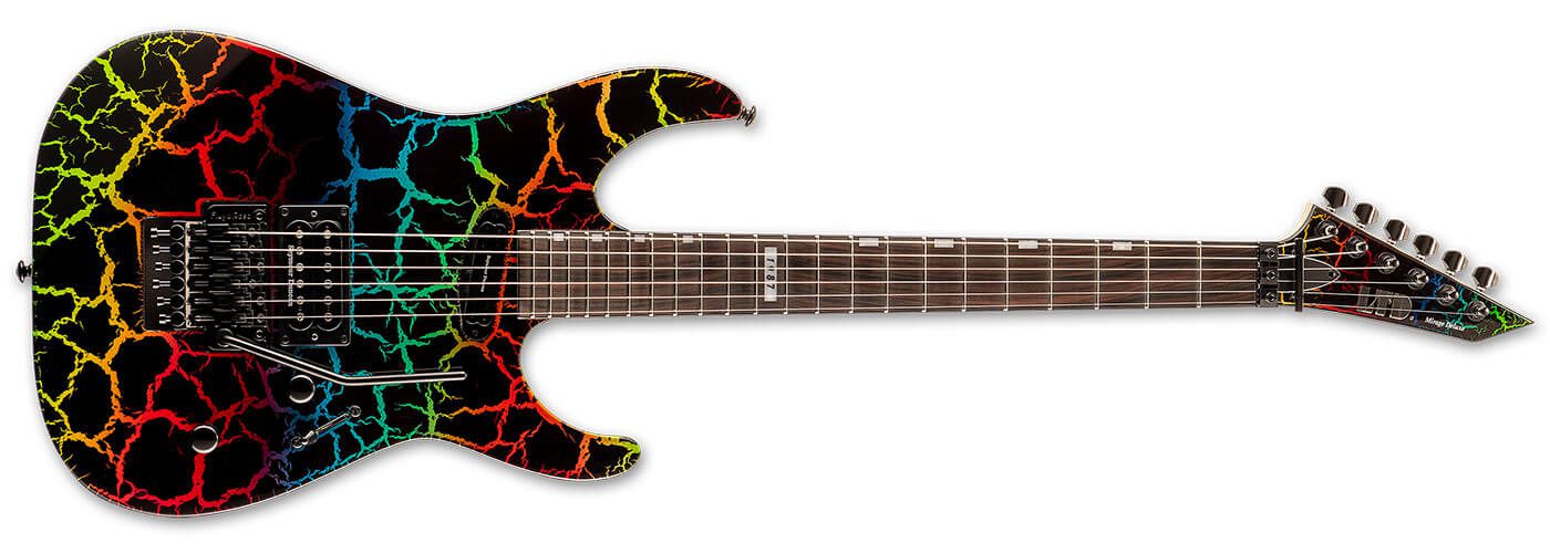 ESP LTD '87 Réédition Série Rainbow Crackle Mirage Deluxe '87