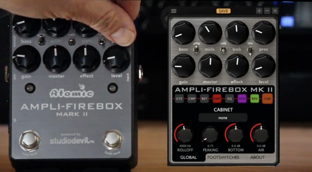 Atomic Amps Ampli-Firebox Mark II fonctionne avec l'application