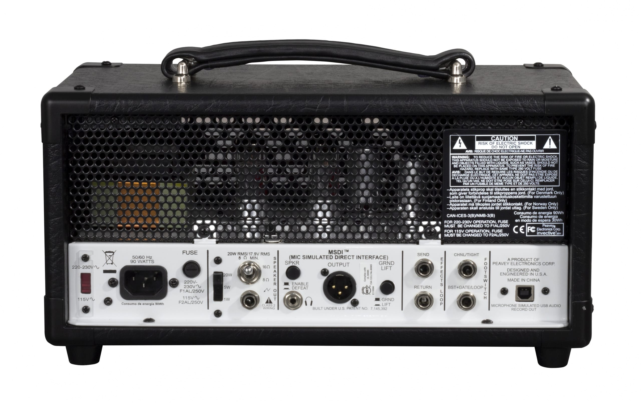 Peavey Misha Mansoor mini invective Head panneau arrière