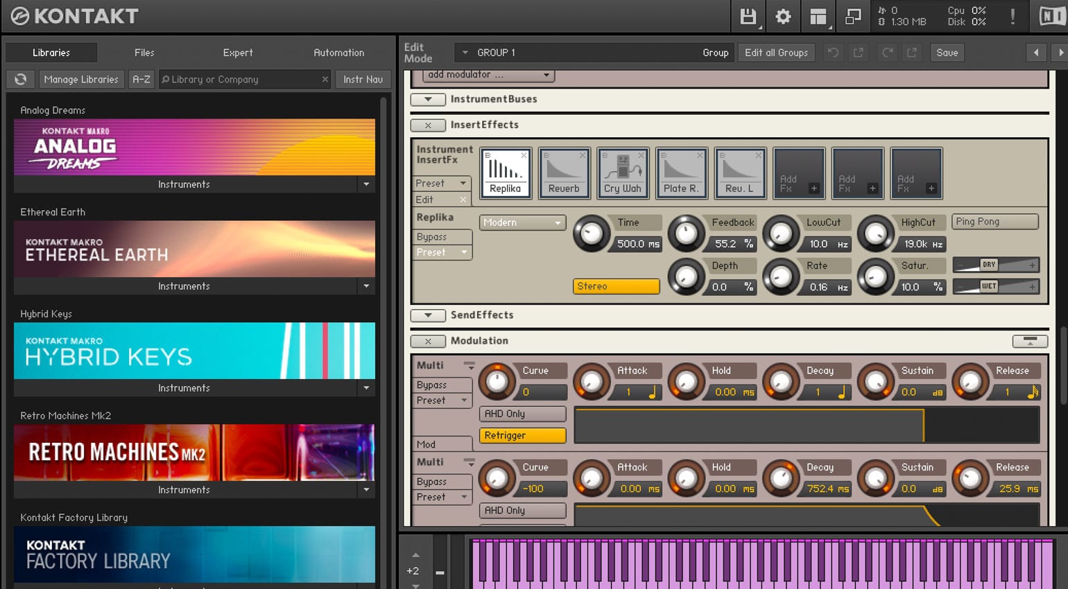 Native Instruments Kontakt 6 effects