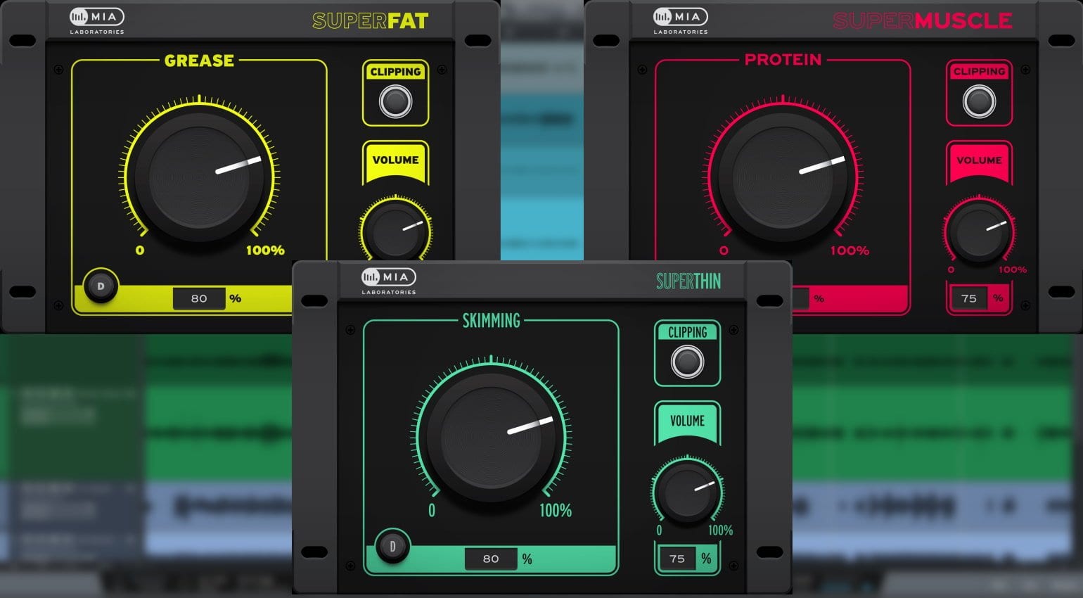 MIA Super Bundle : trois plug-ins à un seul bouton pour ajouter de l'épaisseur, de la brillance et du punch