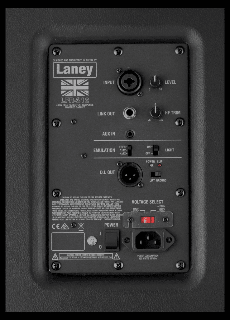Panneau arrière du Laney LFR-212