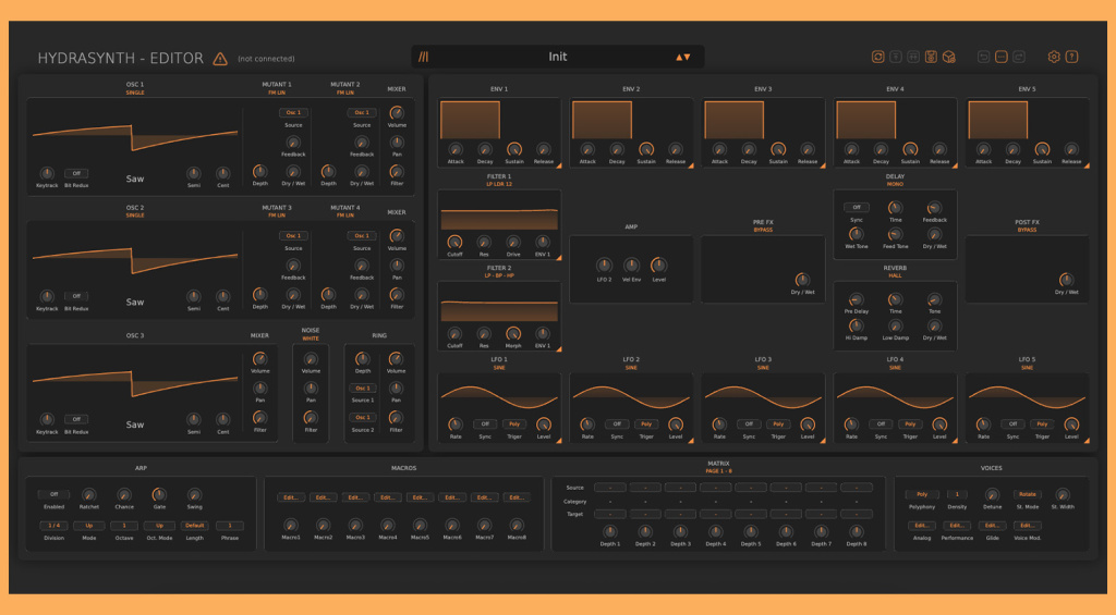 Synthmad Hydrasynth Editeur