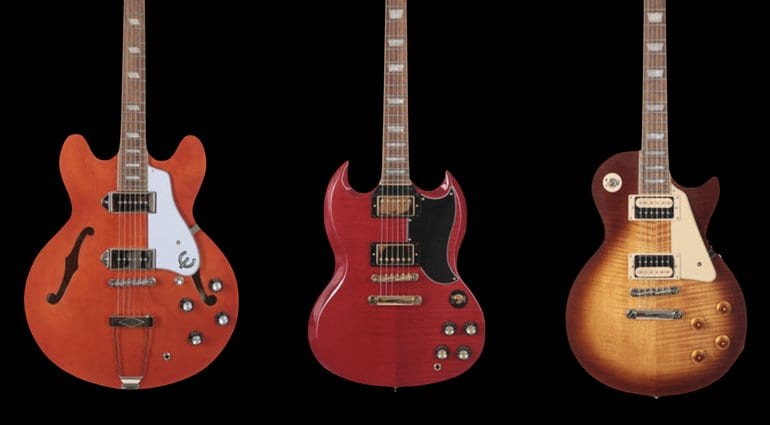 Epiphone Pro & Lite limited edition, Casino, Les Paul & SG