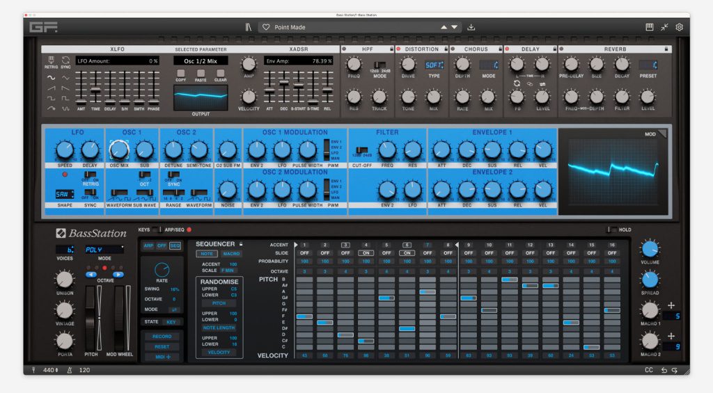 Station de basse GForce Novation