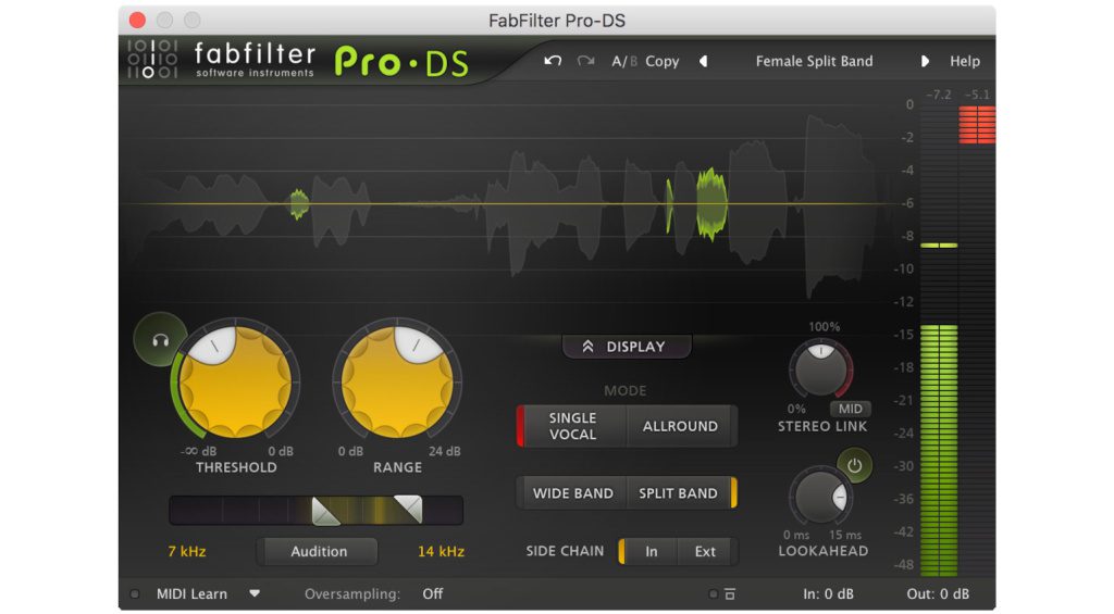 Qu'est-ce qu'un De-esser ? : FabFilter Pro-DS