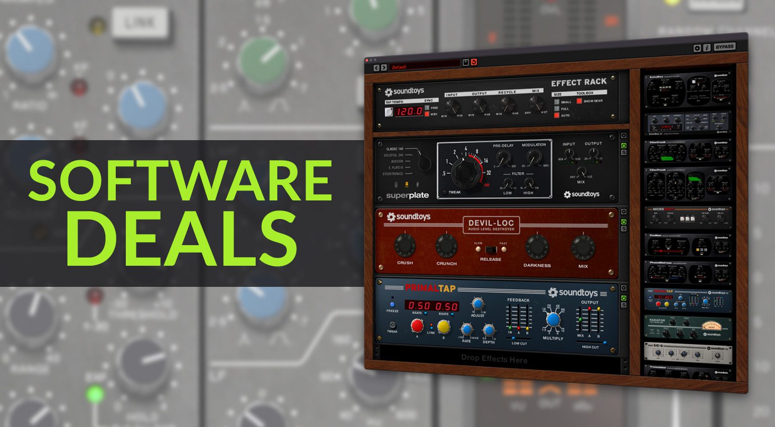 Software Deals from Soundtoys, SSL, Brainworx, Softube & more