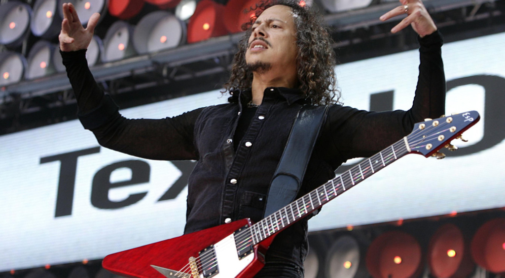 Kirk Hammett avec son Flying V