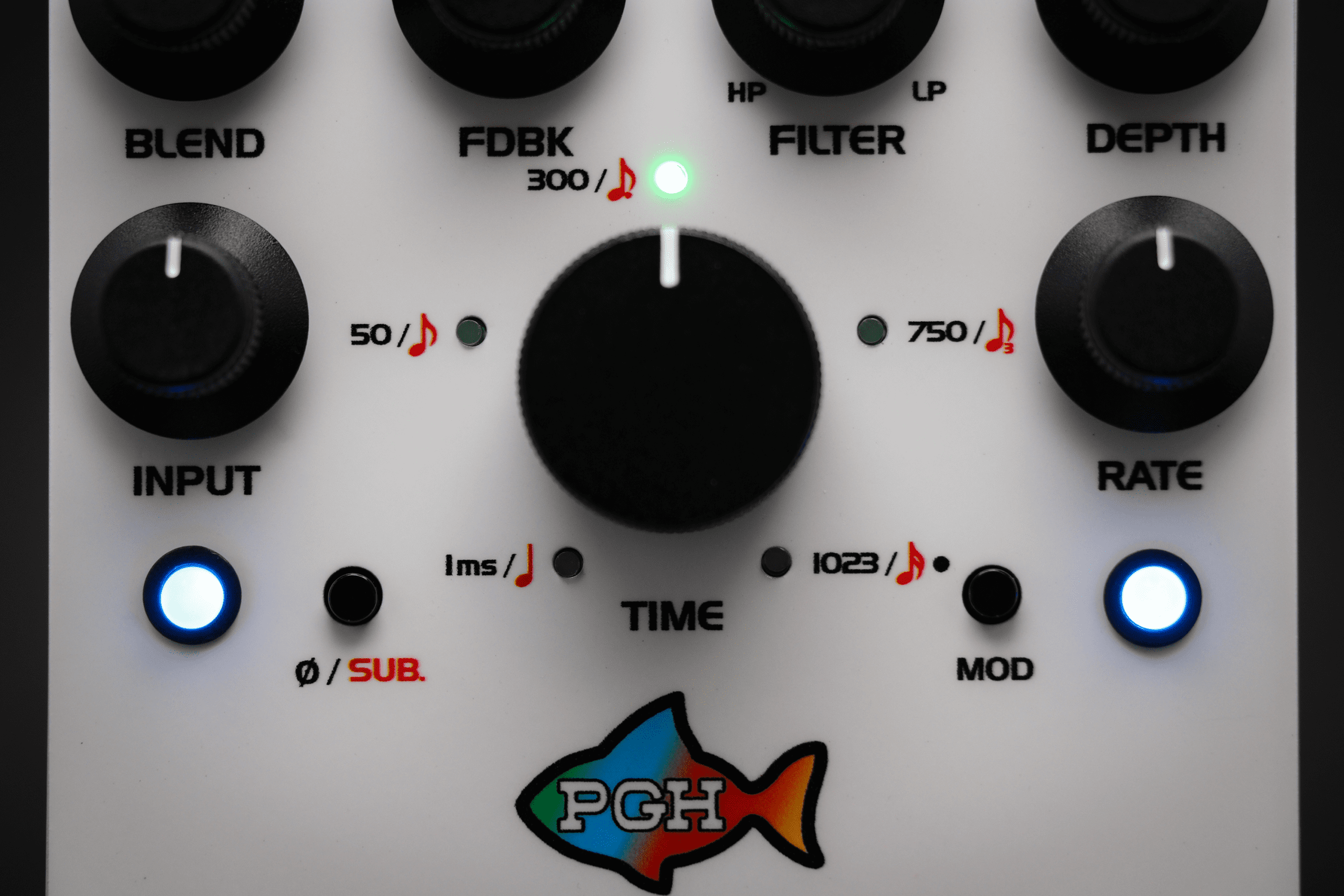 Keeley RK2000 Funk Siren Delay - PGH Custom Shop Edition - Blanc